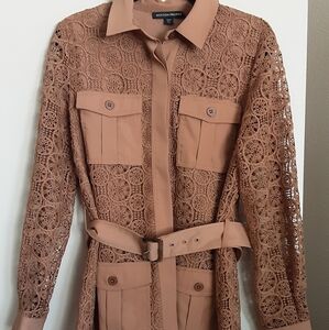 COPY - Boston Proper Belted Lace Jacket